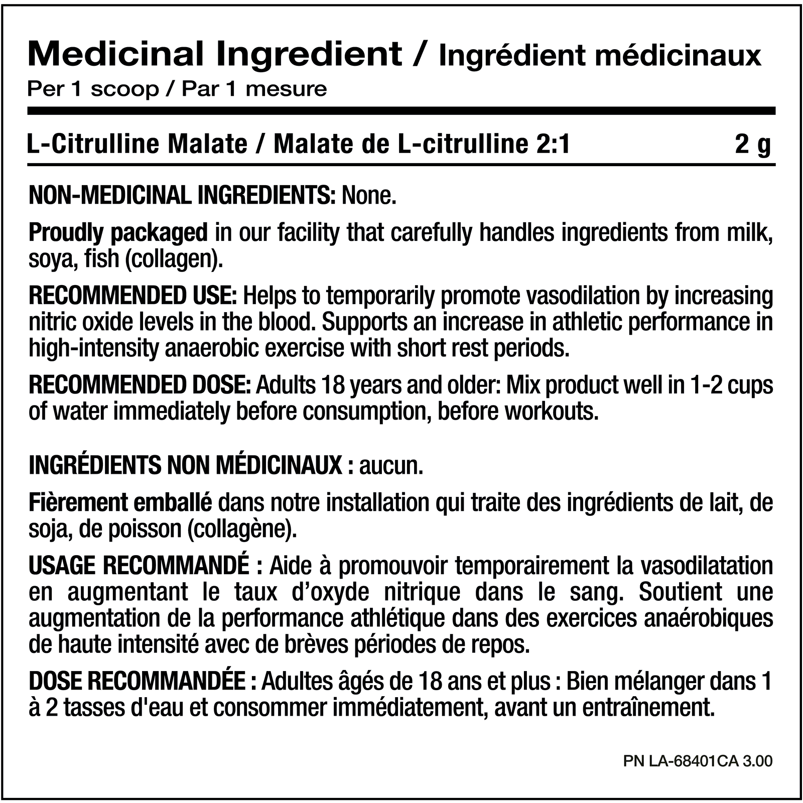 PVL 100% Pure Citrulline Malate (360g) - Top Nutrition and Fitness