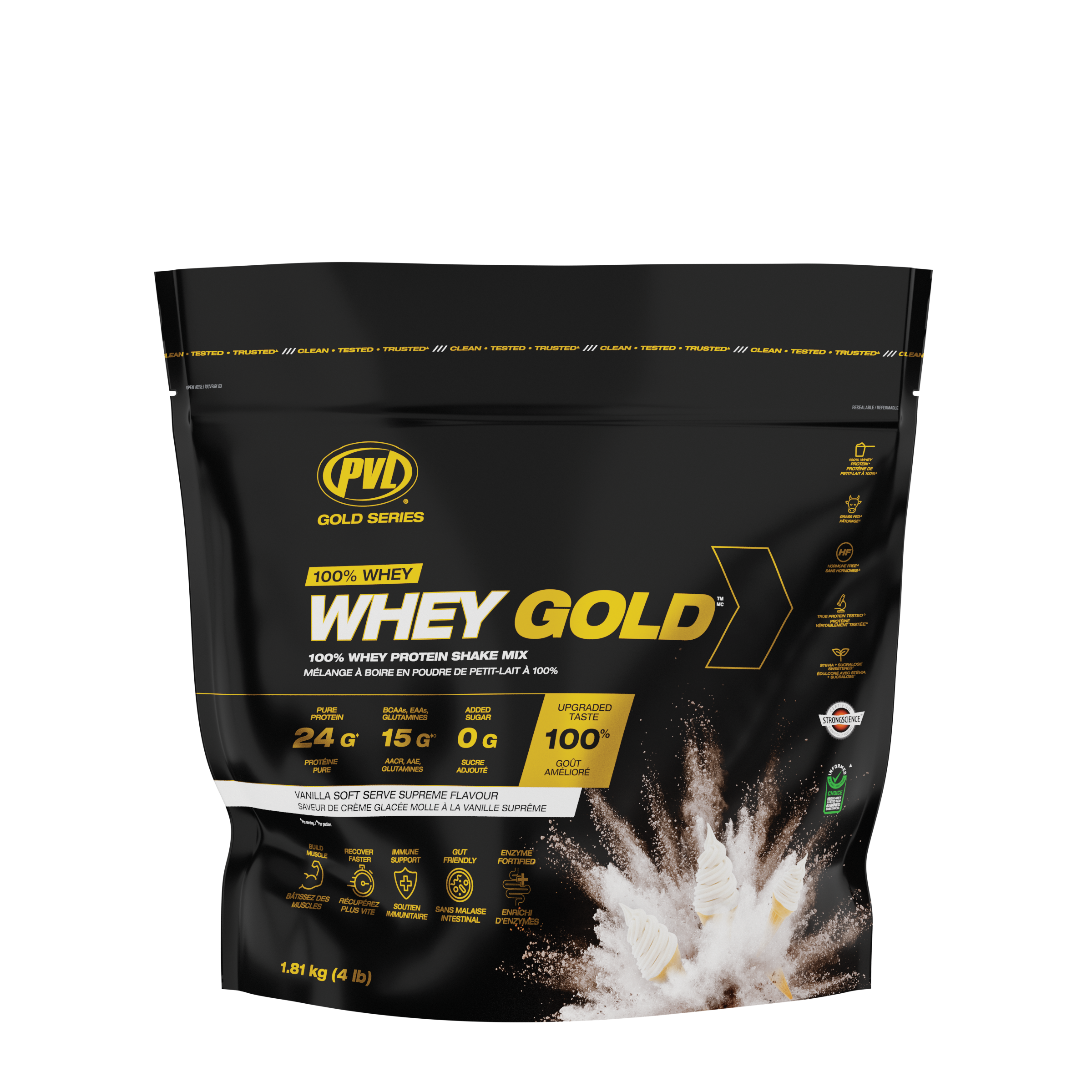 PVL Grass-Fed WHEY Gold (4 lbs) - Top Nutrition and Fitness