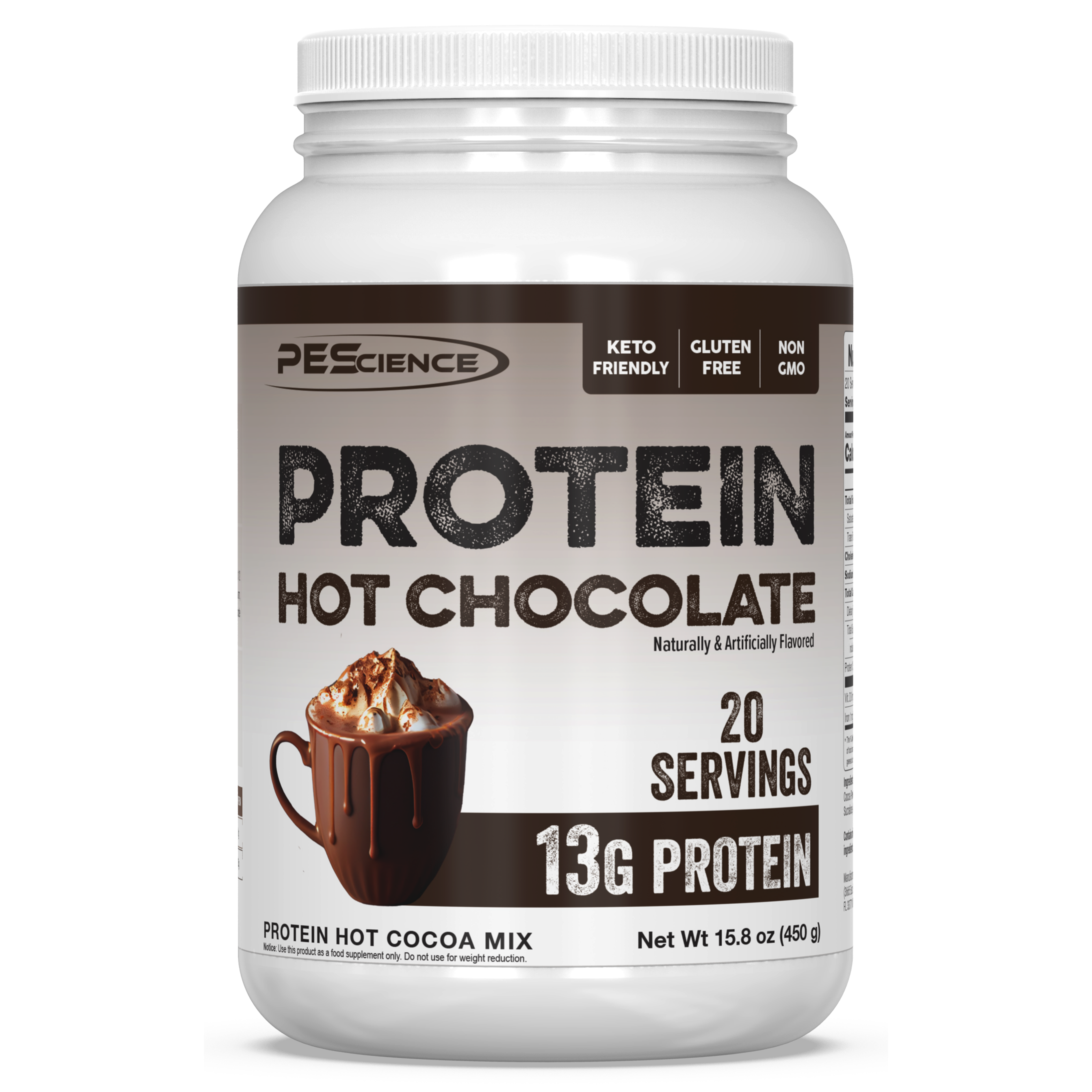 Pescience Protein Hot Chocolate (20 servings) - Top Nutrition and Fitness