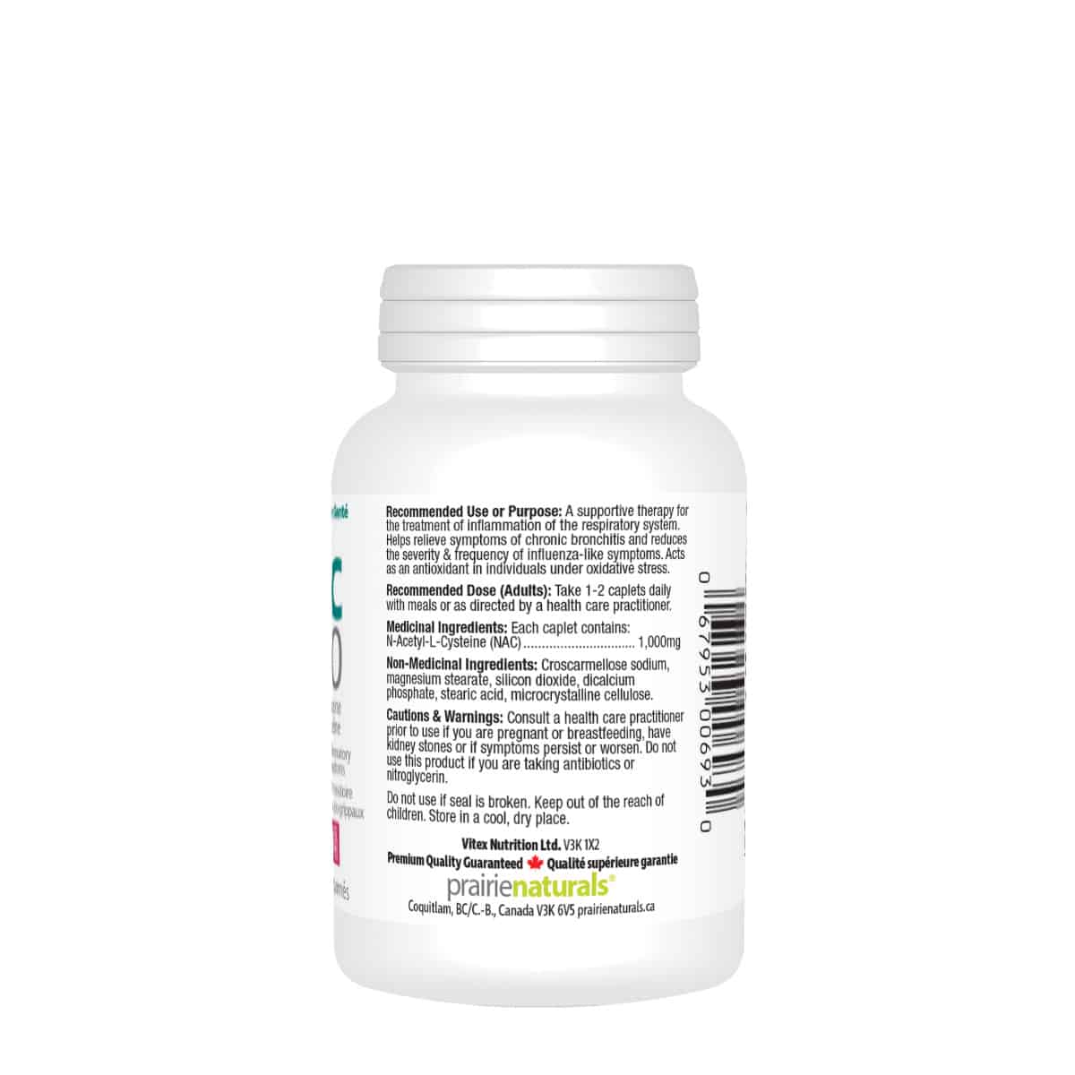 Prairie Naturals NAC 1000 (60 capsules) - Top Nutrition and Fitness