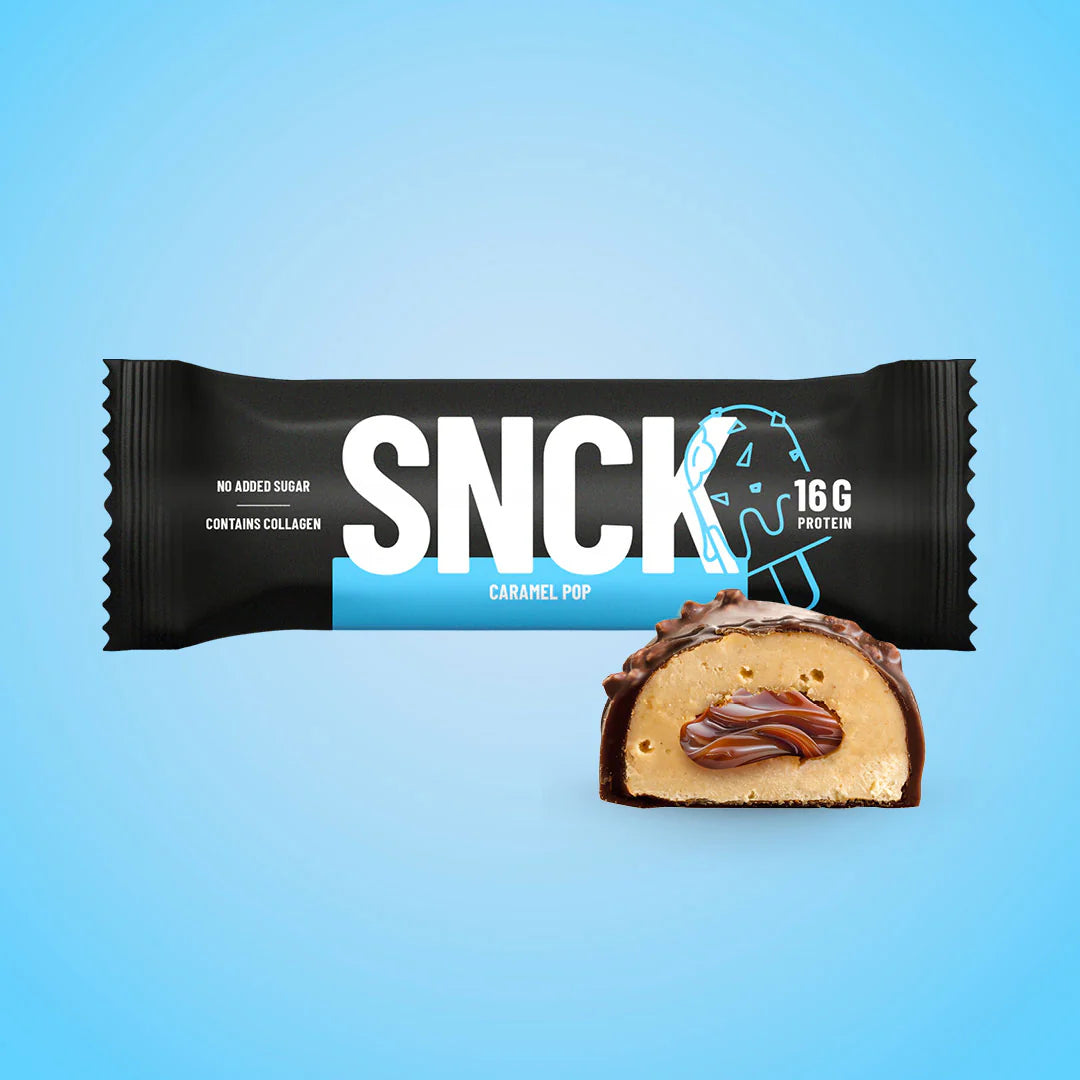 SNCK KETO Protein Bar (1 box of 12 bars) — Caramel Pop front