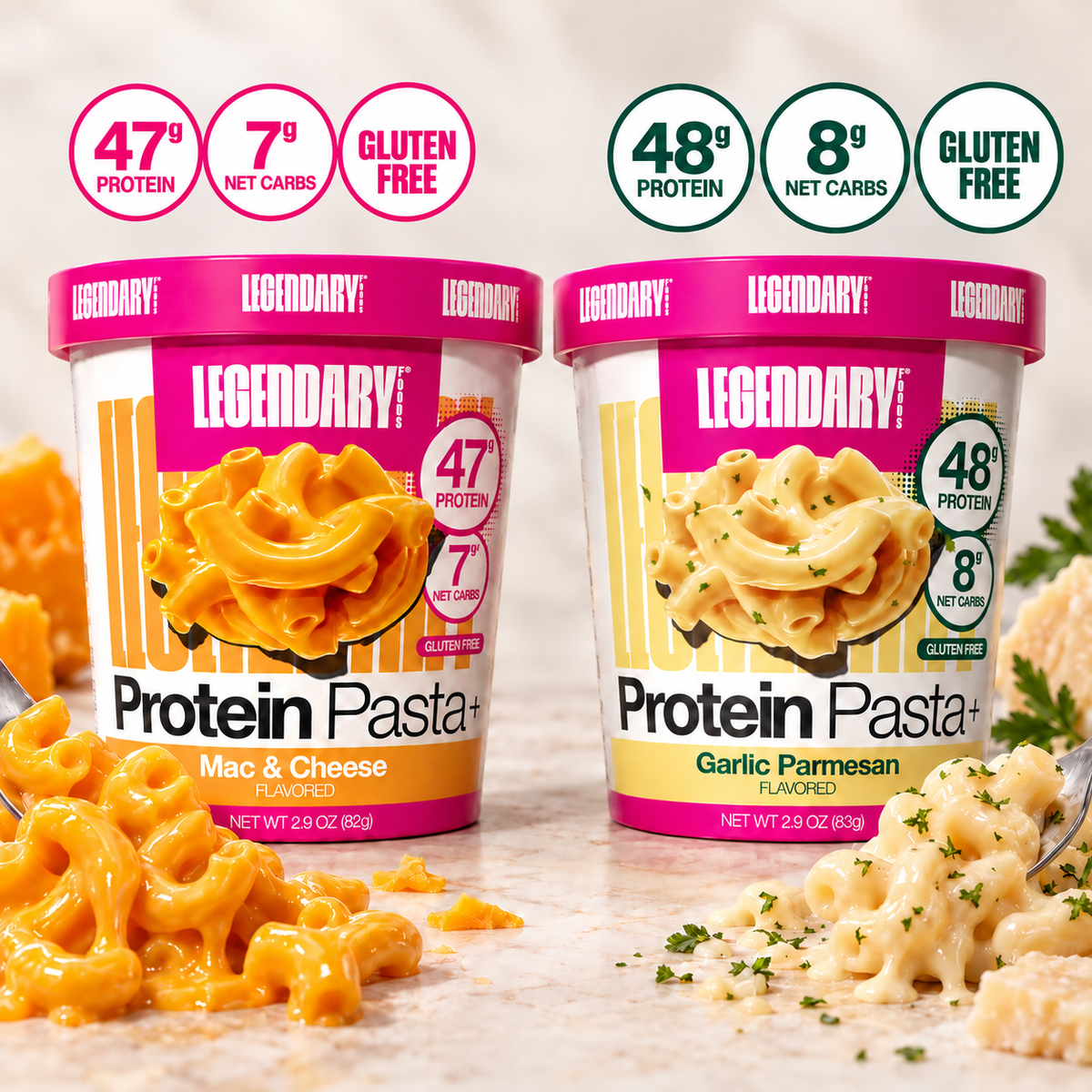 Legendary Protein Pasta — 47g+ Protein, Gluten-Free, Keto (1 cup)
