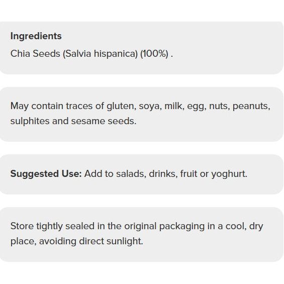 Prozis Chia Seeds (200g) - Top Nutrition and Fitness