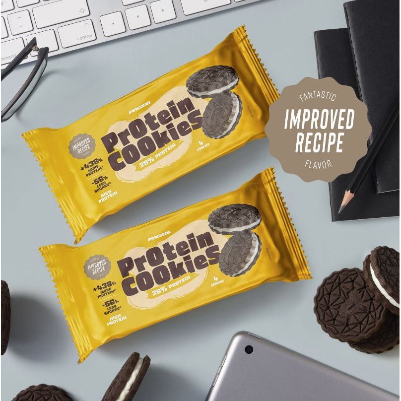 Prozis Double Creamy Protein Cookies (1 pack of 4) — Cookies and Cream