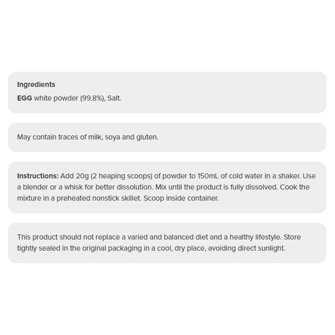 Prozis High Protein Egg White Powder (400g) - Top Nutrition and Fitness