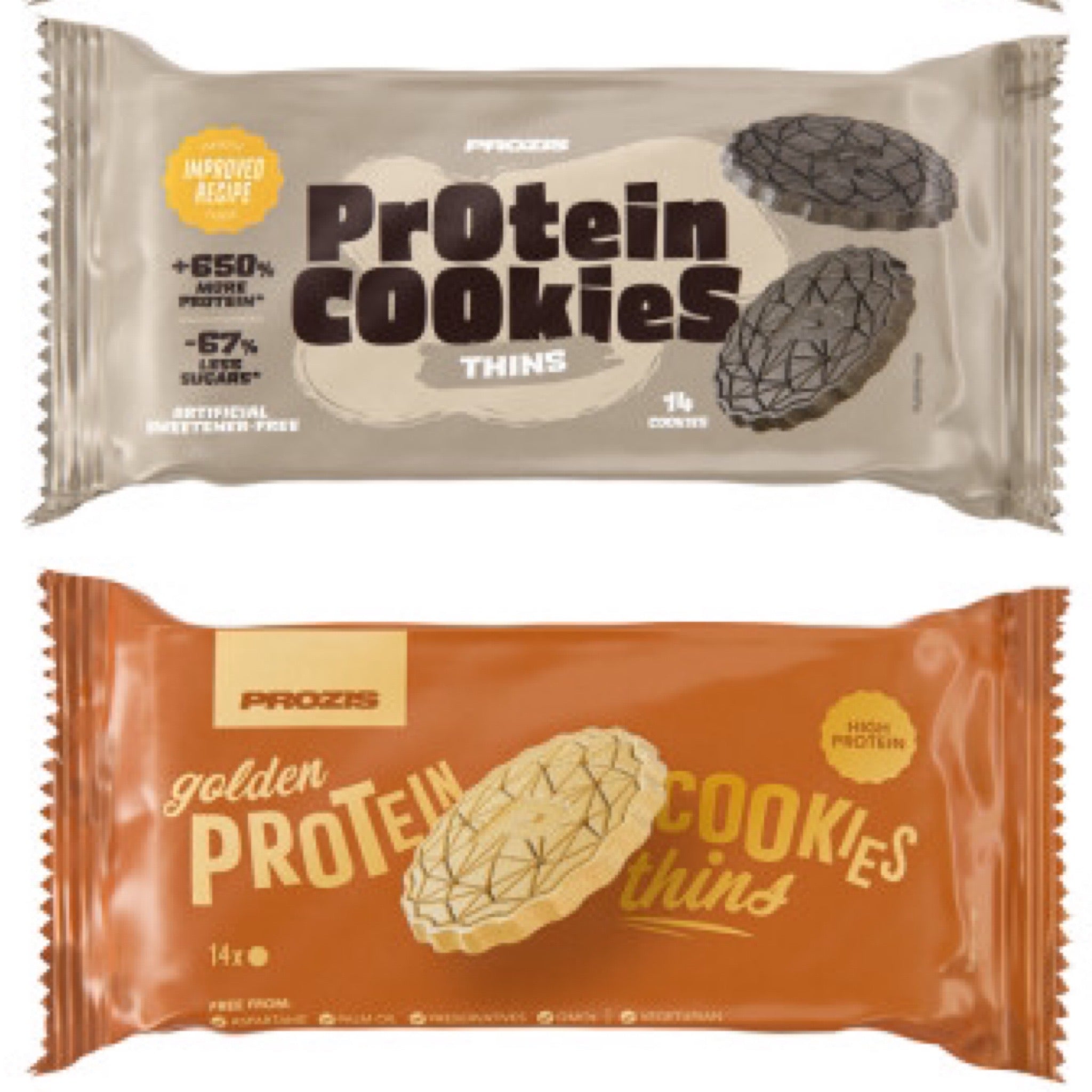 Prozis Keto Protein Cookies - Thins (1 pack of 14) - Top Nutrition and Fitness