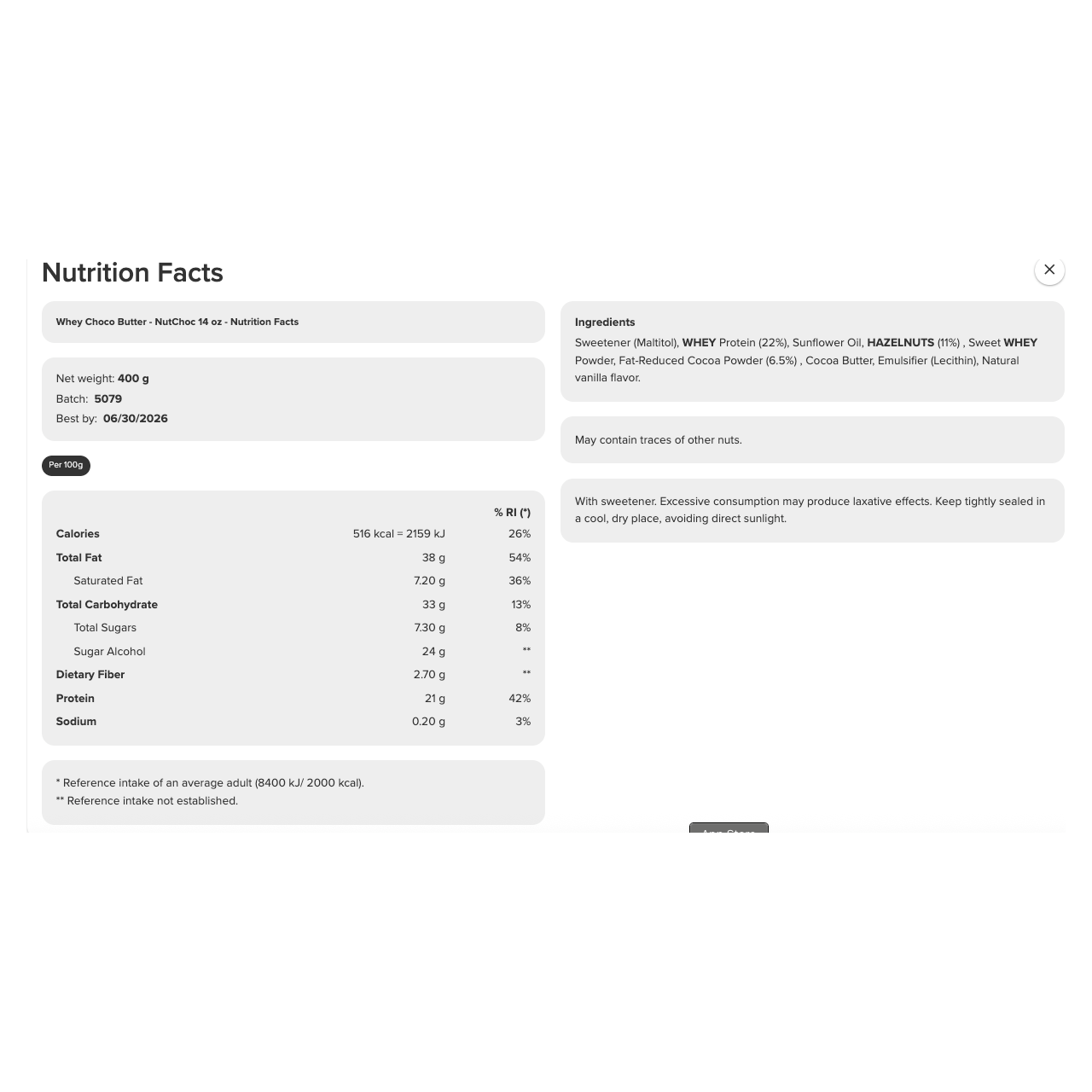 Prozis Whey Protein Choco Butter Spread - Top Nutrition and Fitness