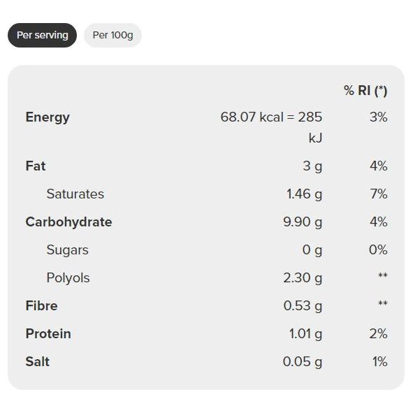 Prozis Zero Sugar Hazel-Choco Cookies (1 pack of 6 cookies) - Top Nutrition and Fitness