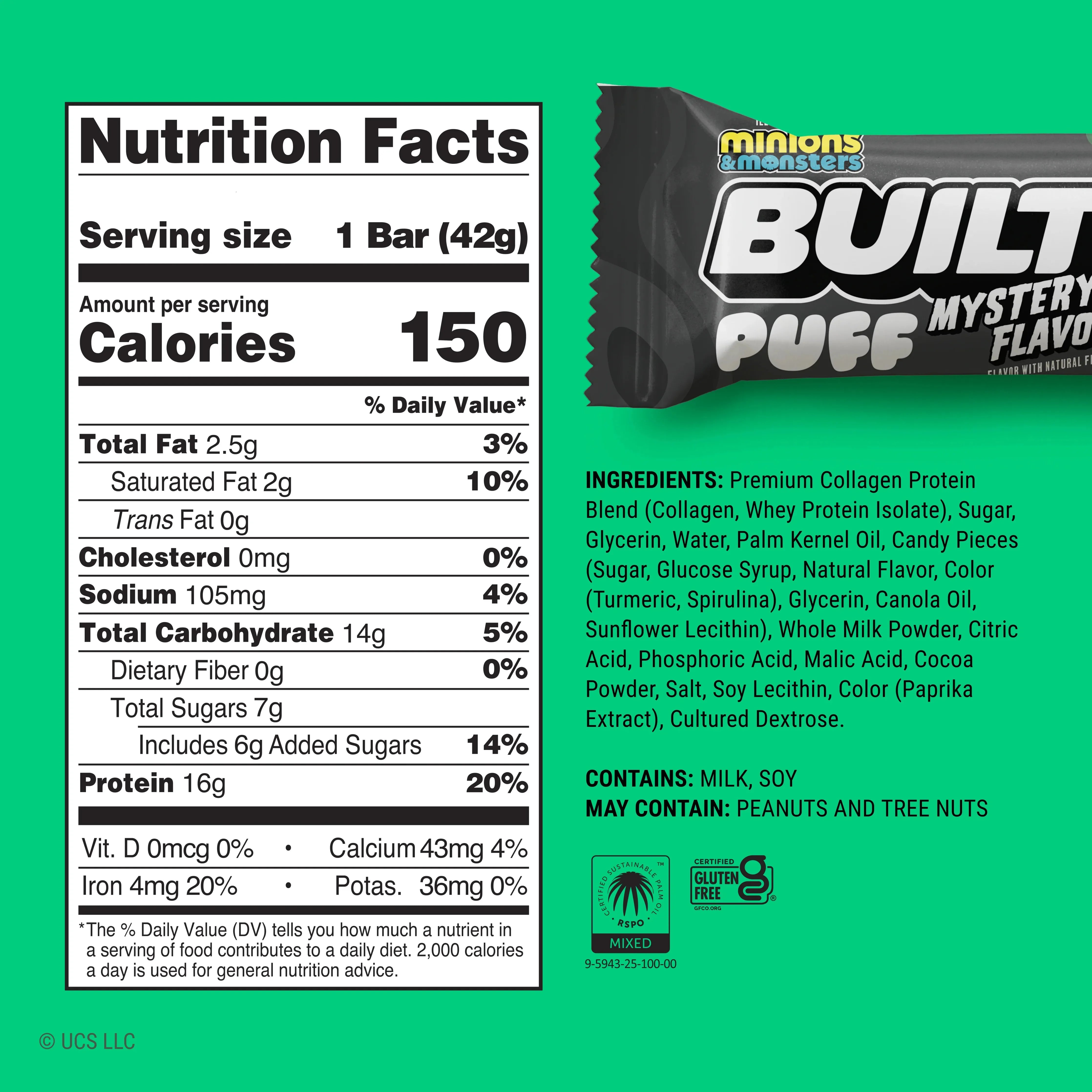 Built Protein Bars & Puffs (1 Bar)