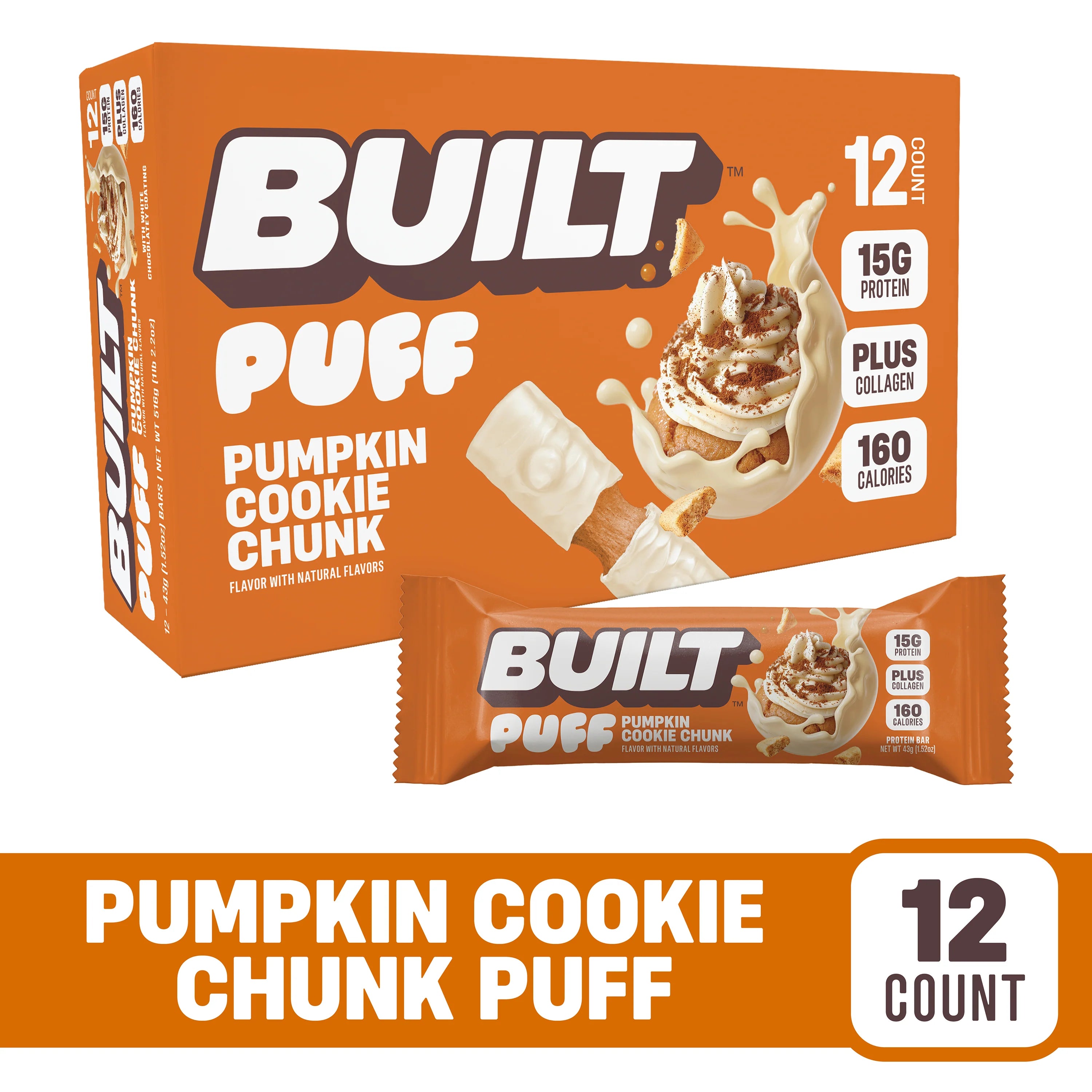 Built Protein Bars & Puffs (1 Box of 12)