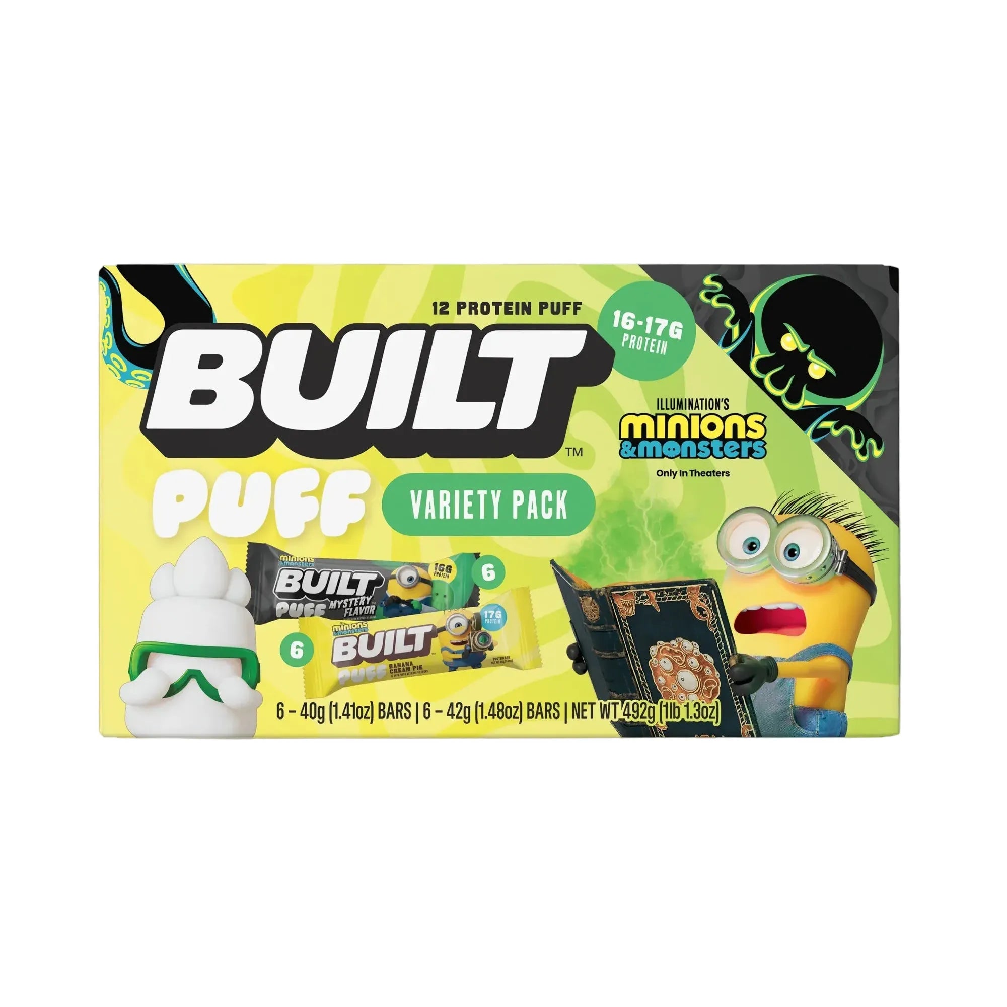 Built Protein Bars & Puffs (1 Box of 12) — back of bar