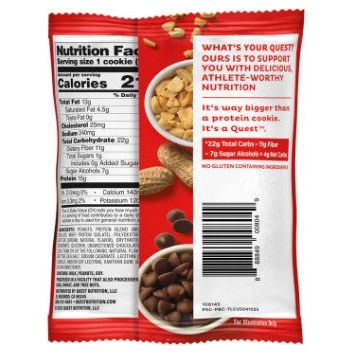 Quest Nutrition Keto GF Protein Cookies (1 cookie) - Top Nutrition and Fitness