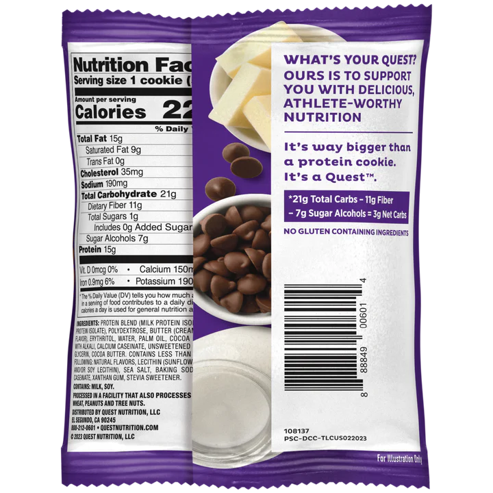 Quest Nutrition Keto GF Protein Cookies (1 cookie) - Top Nutrition and Fitness