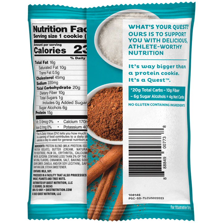 Quest Nutrition Keto GF Protein Cookies (1 cookie) - Top Nutrition and Fitness