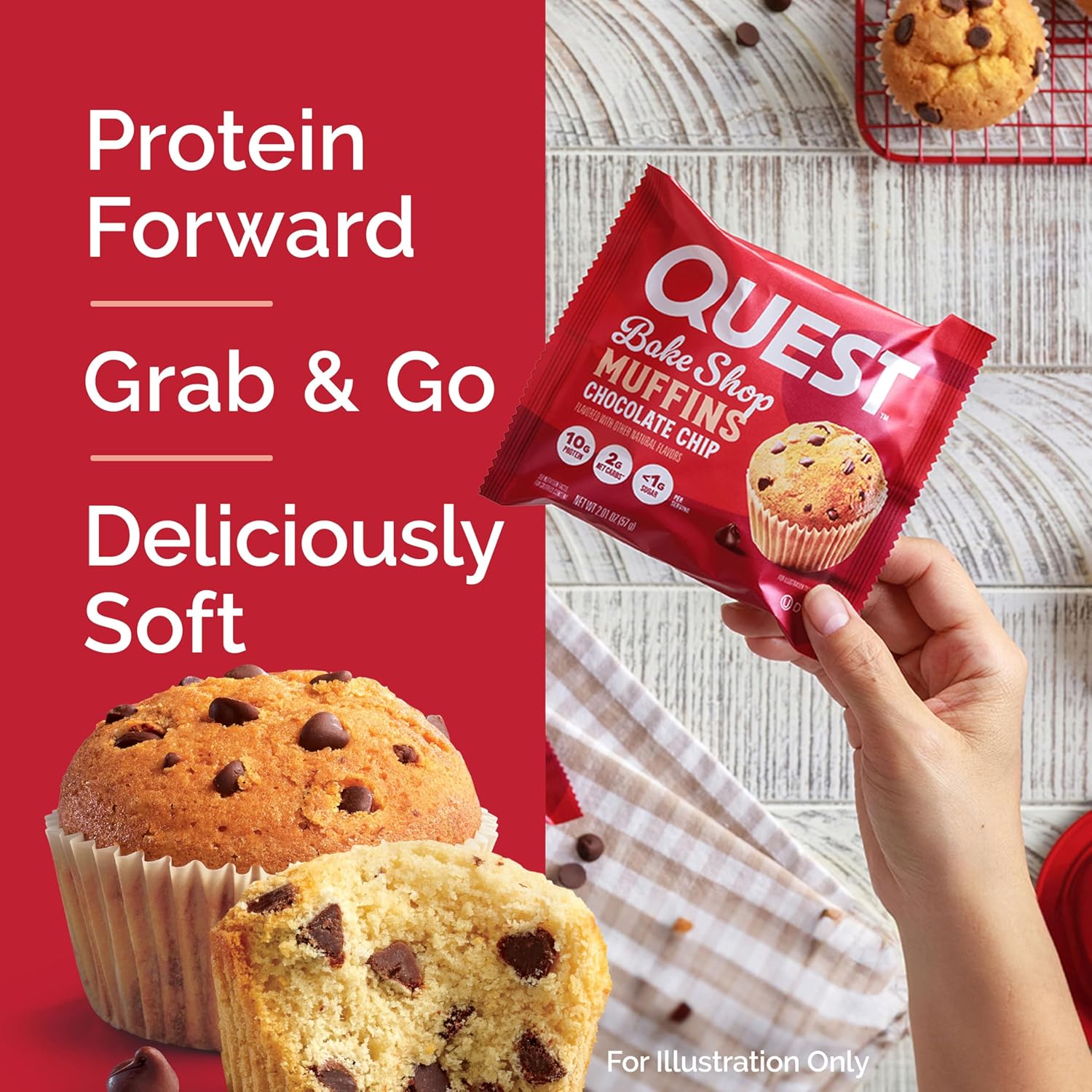 Quest Nutrition Keto GF Protein Muffin (1 muffin) - Top Nutrition and Fitness Canada Blueberry-Chocolate Chip