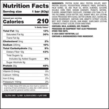 Quest Nutrition Overload Protein Bar (1 bar) - Top Nutrition and Fitness