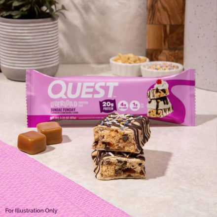 Quest Nutrition Overload Protein Bar (1 bar) - Top Nutrition and Fitness Canada Chocolate Explosion-Cookie Commotion-Sundae Funday