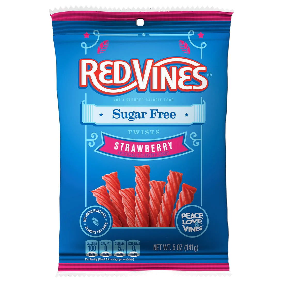 Red Vines Sugar Free Strawberry Twists (141 g) - Top Nutrition and Fitness