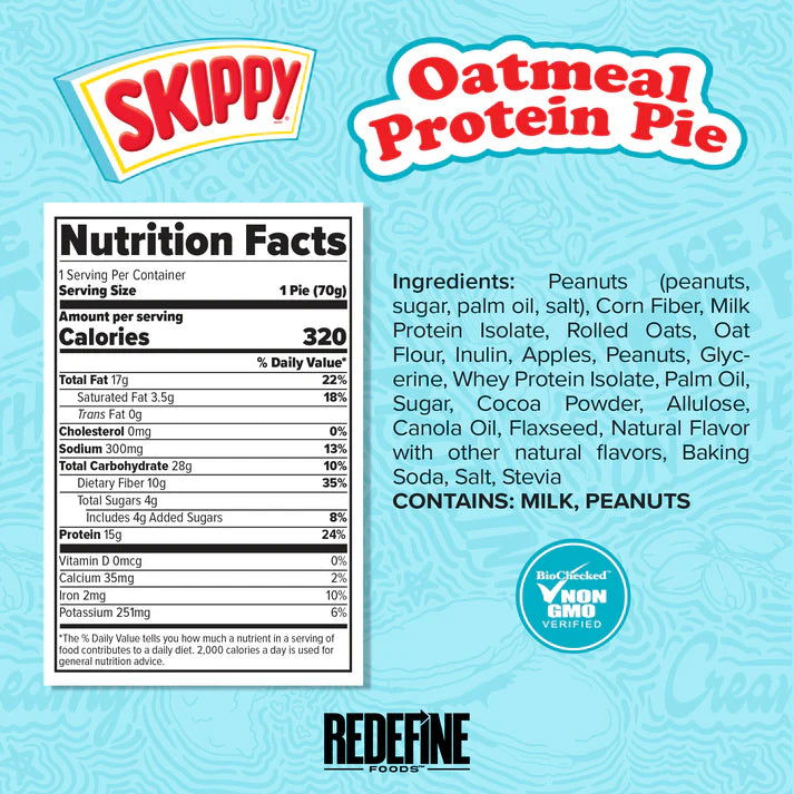 Redefine Foods Skippy Oatmeal Protein Pie (1 pie) — image 7