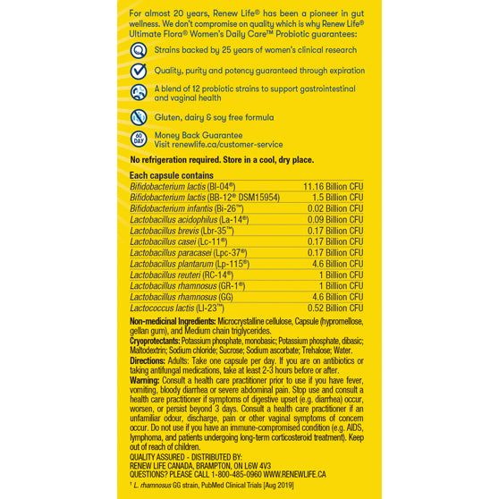 RenewLife Ultimate Flora® Women’s Daily Care™ Probiotic (30 vegetarian capsules) - Top Nutrition and Fitness