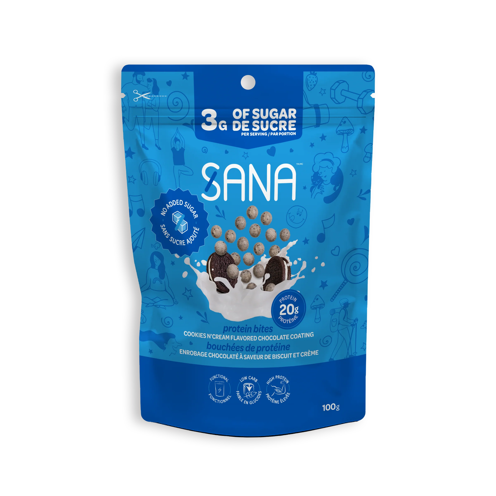 SANA Crunchy Protein Bites (100 g) - Top Nutrition and Fitness