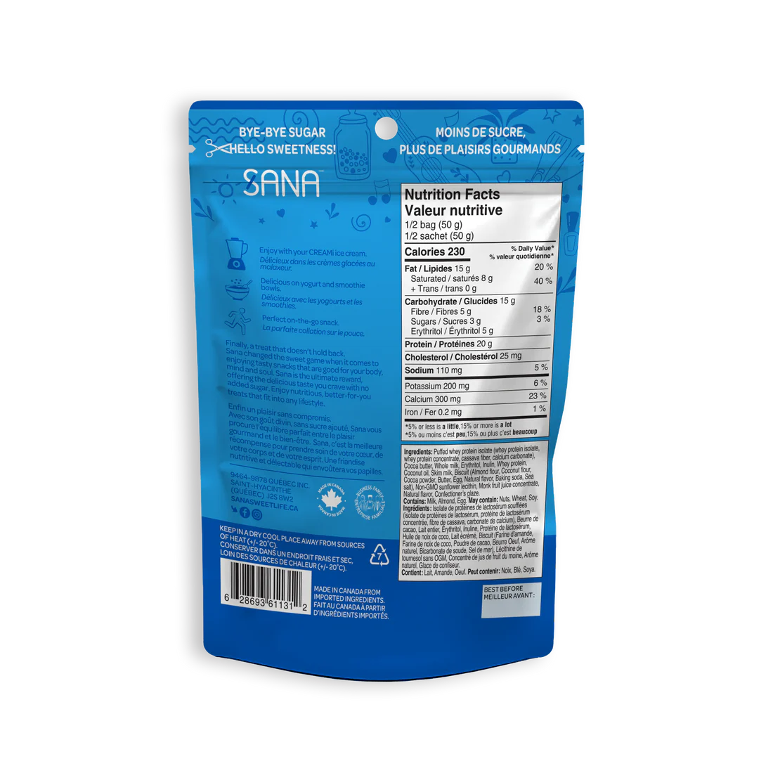 SANA Crunchy Protein Bites (100 g) - Top Nutrition and Fitness