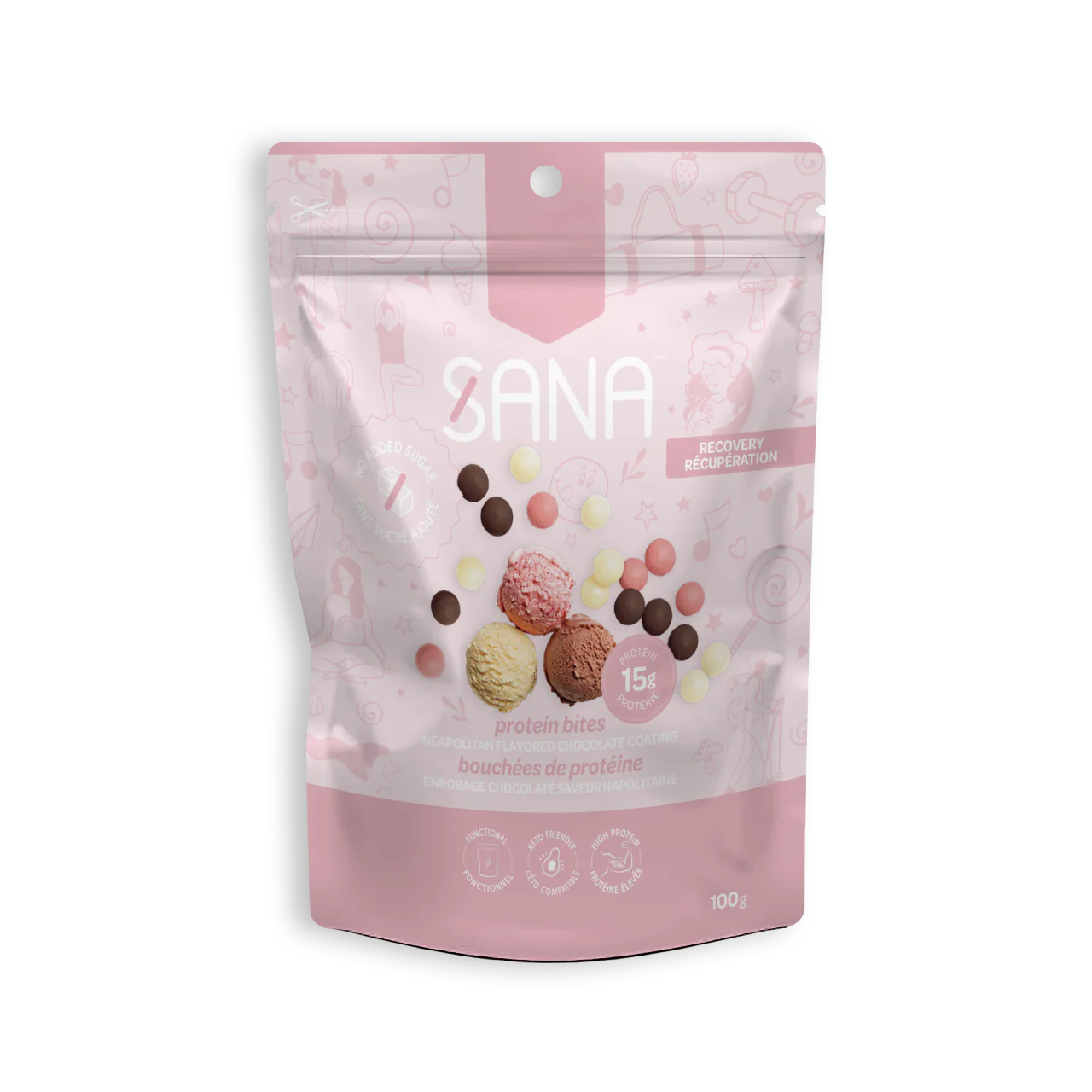 SANA Crunchy Protein Bites (100 g) - Top Nutrition and Fitness