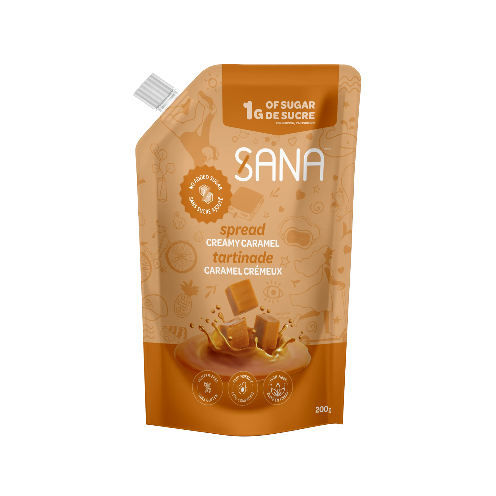 SANA Keto No Added Sugar Spread (200g) - Top Nutrition and Fitness