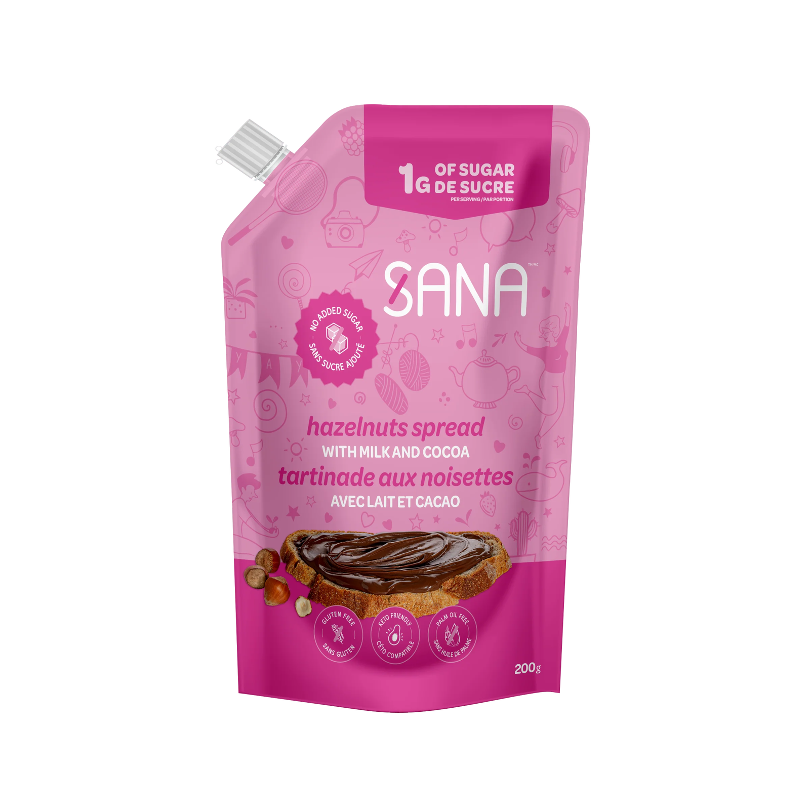 SANA Keto No Added Sugar Spread (200g) - Top Nutrition and Fitness