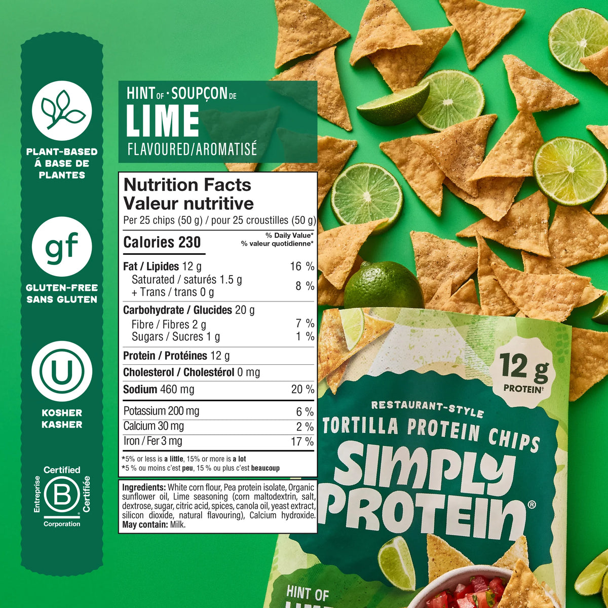 Chips tortilla végétaliennes Simply Protein (1 sac)