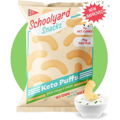 Schoolyard Snacks Keto GF SAVOURY Protein Puffs (1 bag) - Top Nutrition and Fitness