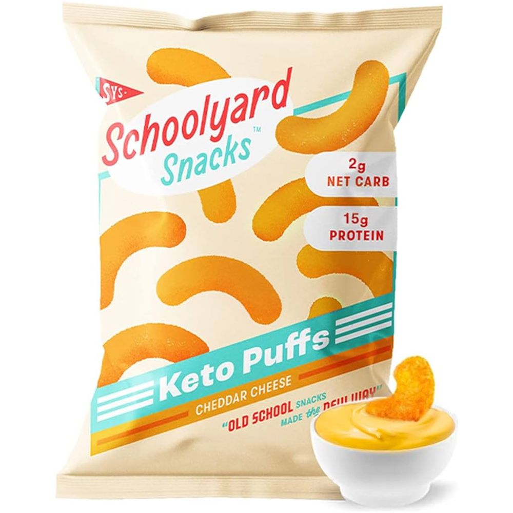 Schoolyard Snacks Keto GF SAVOURY Protein Puffs (1 bag) - Top Nutrition and Fitness