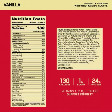 Optimum Nutrition Gold Standard RTD Protein Shake — alternate angle