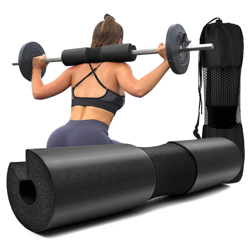 Thick foam barbell pad detail showing high-density padding for comfortable lifting