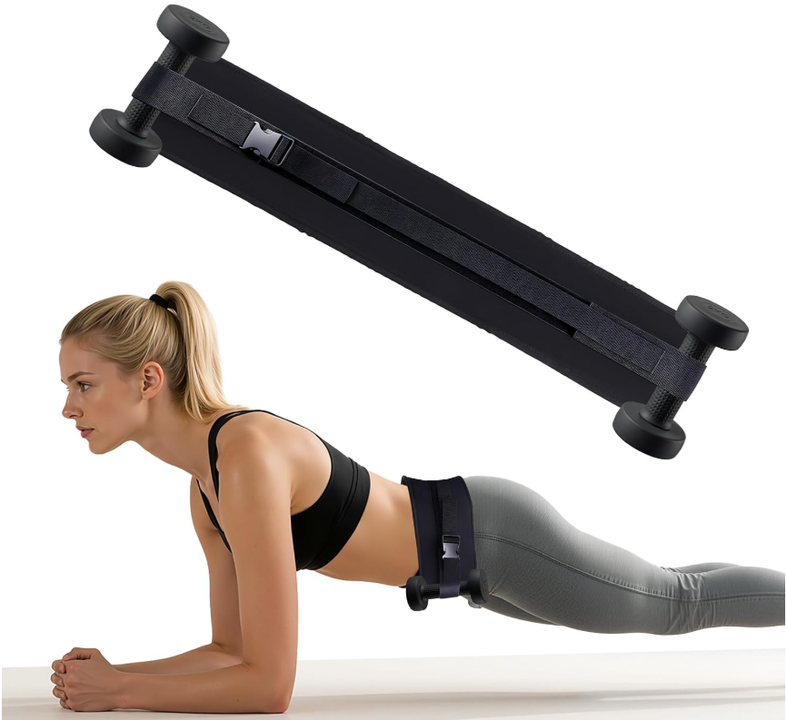 Hip thrust belt compact padded design for dumbbell and kettlebell glute workouts