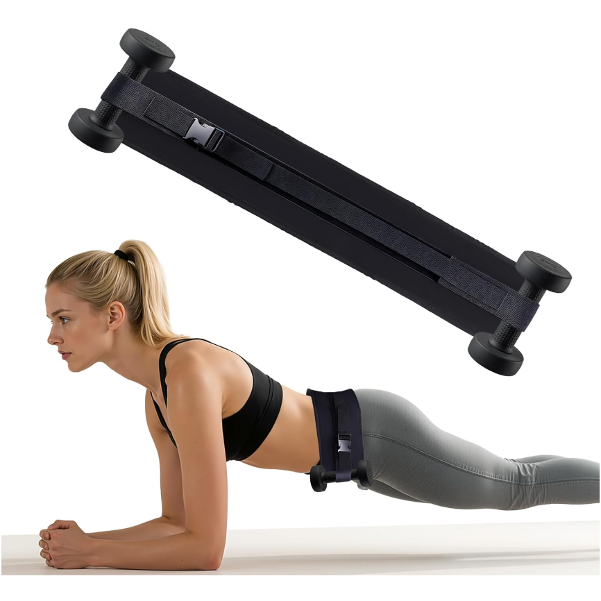 Hip thrust belt compact padded design for dumbbell and kettlebell glute workouts