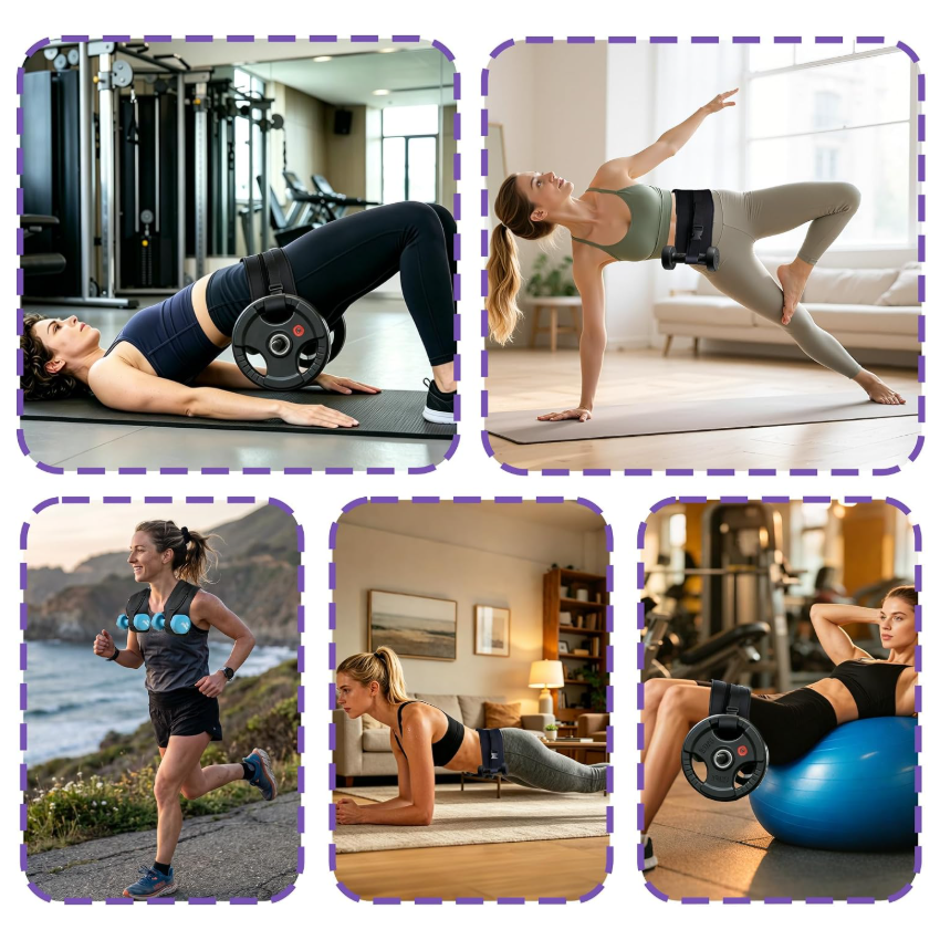 Adjustable hip thrust belt for home and gym lower-body and glute training