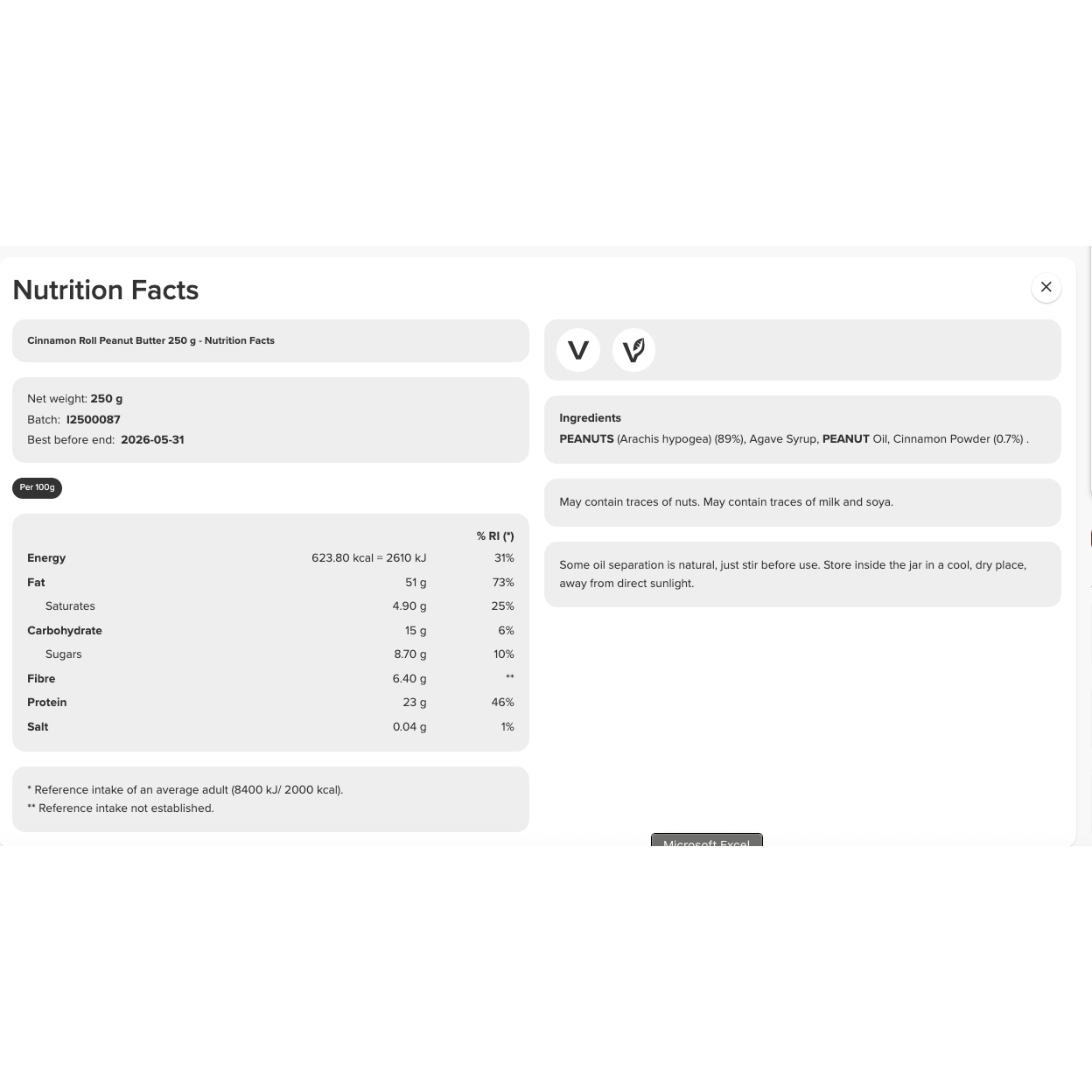Prozis Cinnamon Roll Peanut Butter (250g)