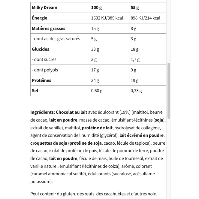 Wispy Low Sugar Protein Bar (1 Bar) — image 6