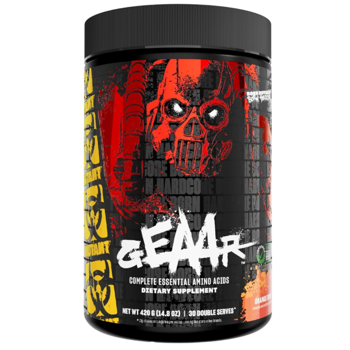 MUTANT GEAAR EAAs Complete Essential Amino Acids — Orange Rush tub front