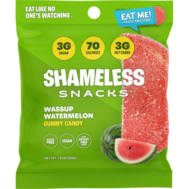 Shameless Snacks Low Sugar Vegan Gummy Candy (1 bag) - Top Nutrition and Fitness