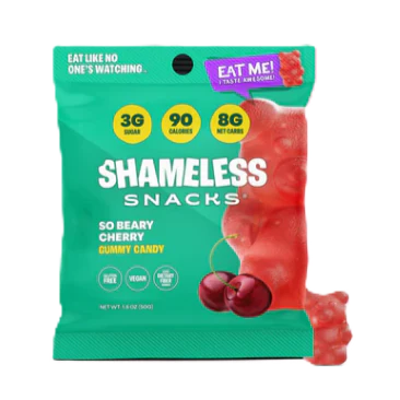Shameless Snacks Low Sugar Vegan Gummy Candy (1 bag) - Top Nutrition and Fitness