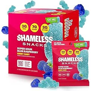 Shameless Snacks Low Sugar Vegan Gummy Candy (BOX of 6) - Top Nutrition and Fitness