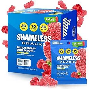 Shameless Snacks Low Sugar Vegan Gummy Candy (BOX of 6) - Top Nutrition and Fitness