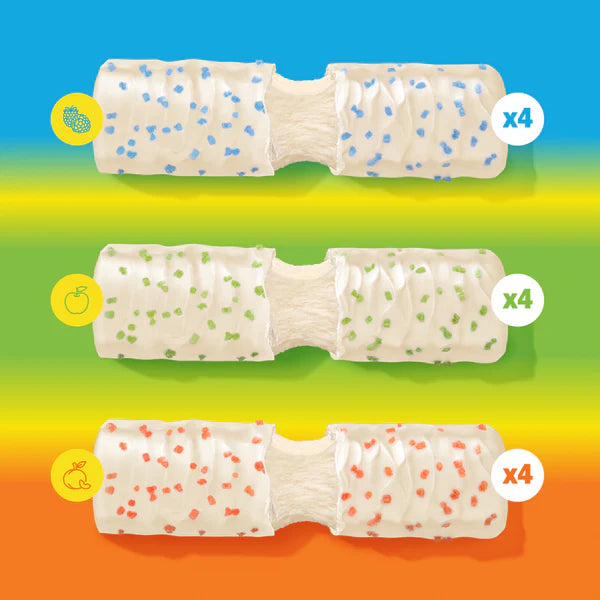 Built Sour Puffs Variety Pack — Blue Razz Blast, Green Apple Crush, Sweet Peach Punch flavors