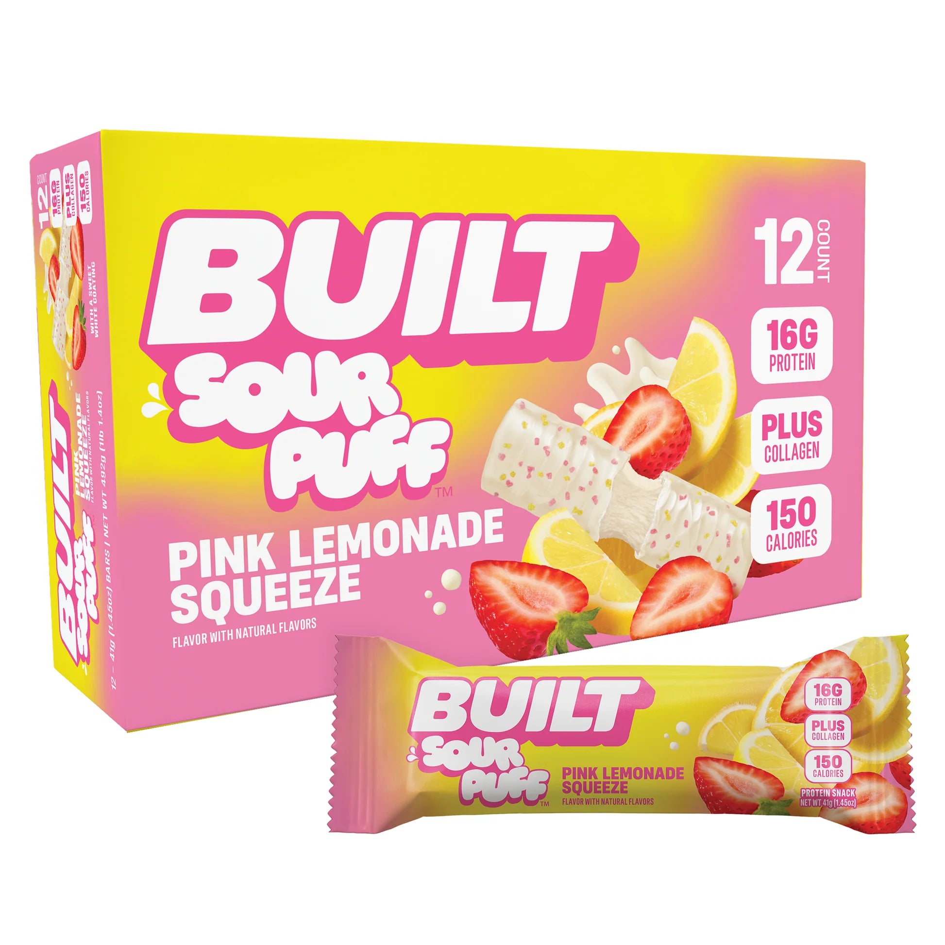 Built Protein Bars & Puffs (1 Box of 12) NEW Peanut Butter Cookie CHUNK Puff *LIMITED* - Built Bar - Top Nutrition and Fitnes