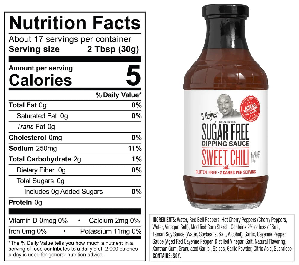 G Hughes Sugar Free Dipping Sauce (18 oz bottle)
