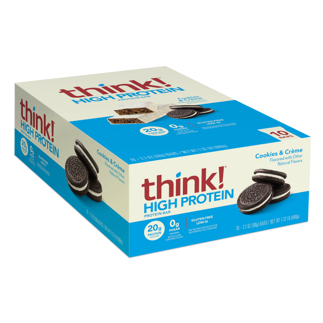 Think! High Protein Bar (Box of 10) - Top Nutrition and Fitness
