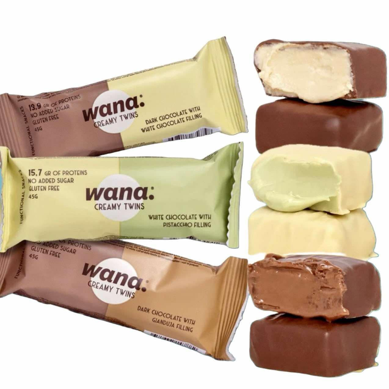 WANA CREAMY TWINS Keto Protein Bar (1 bar) - Top Nutrition and Fitness