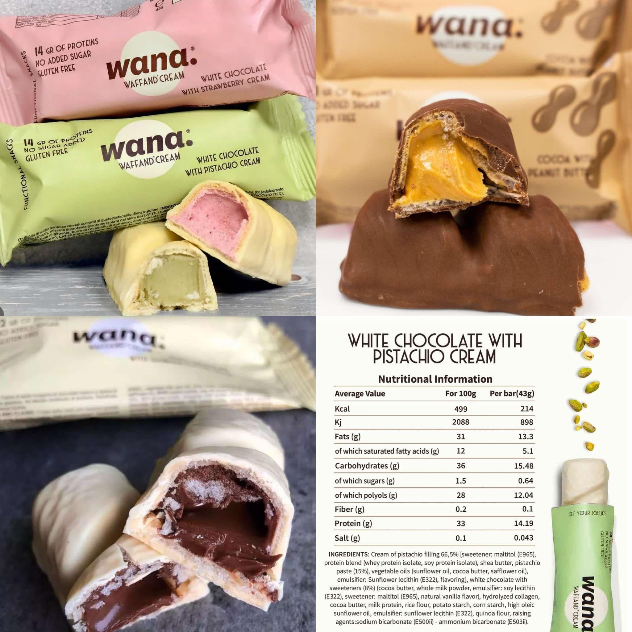 WANA Waffand'Cream "Kinder Bueno" Keto Protein Bar (1 bar) - Top Nutrition and Fitness